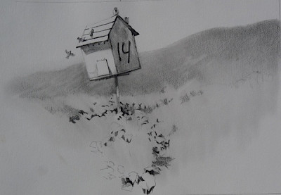 owl box, drawing, Israel